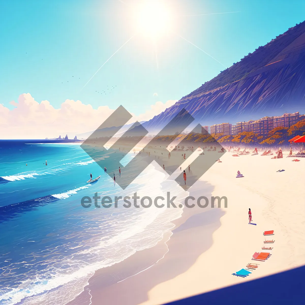 Picture of Sun-kissed Beach Paradise: Turquoise Waters and Sandy Shores