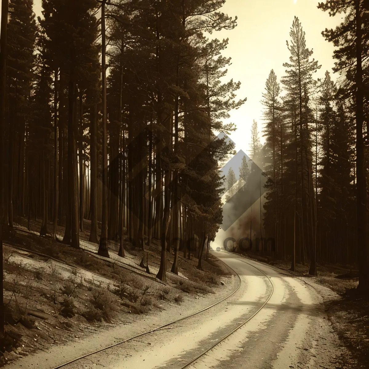 Picture of Winter Wonderland Through Frosty Pine Forest