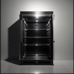 Modern Kitchen Appliance: Sleek Oven with Rotisserie Feature