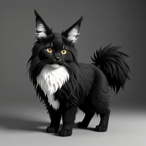Fluffy Gray Kitty with Curious Whiskers