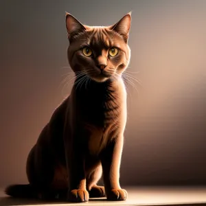 Charming Gray Tabby Cat with Curious Eyes