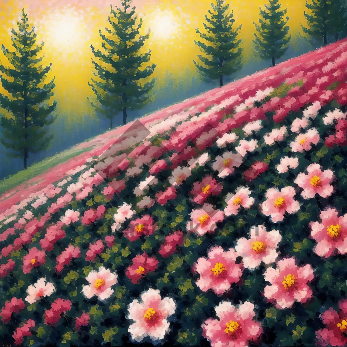 Picture of Blooming Daisy in Colorful Meadow