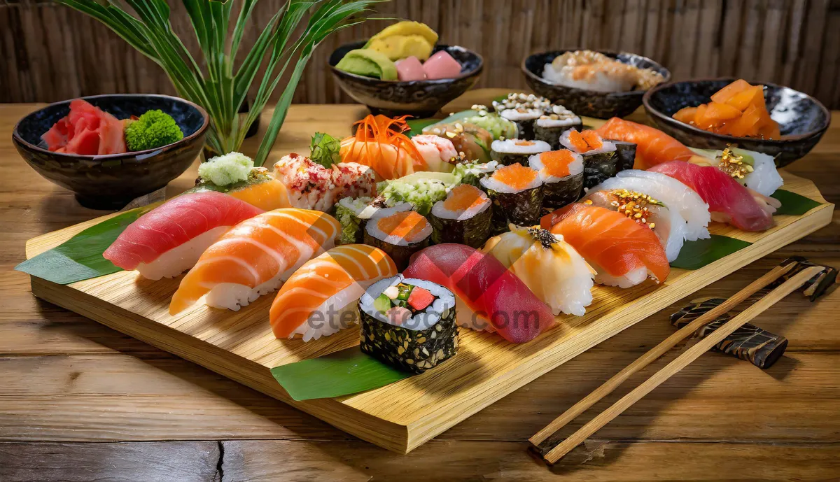 Picture of Healthy Salmon and Vegetable Dinner Plate