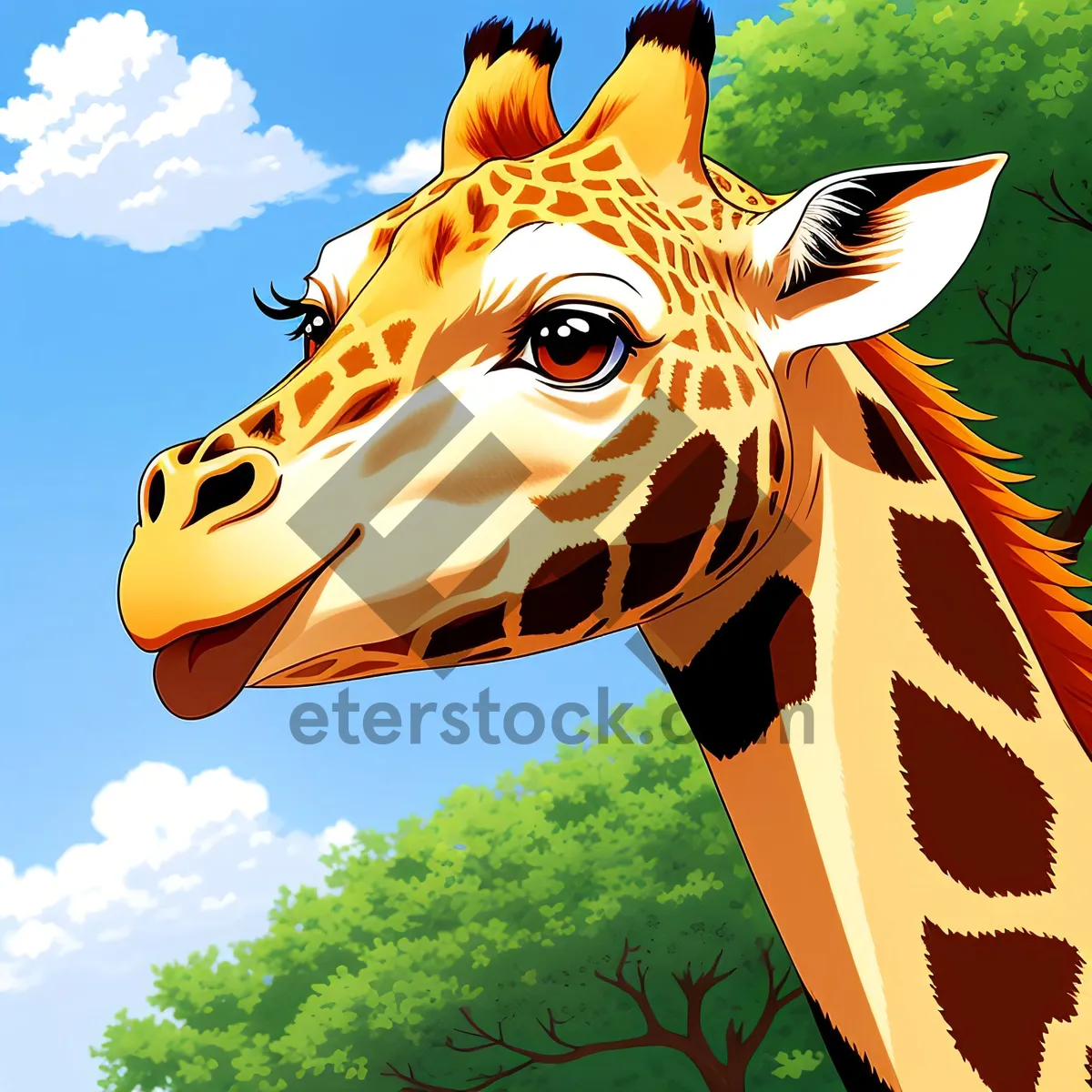 Picture of Giraffe in the Wild at Carousel Safari Park