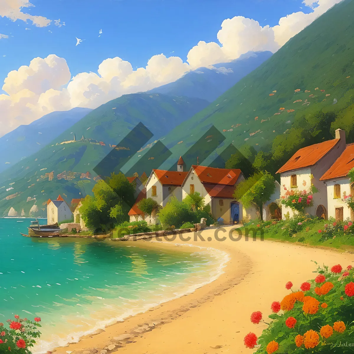 Picture of Tropical Paradise Escape: Beachfront Resort with Turquoise Water.