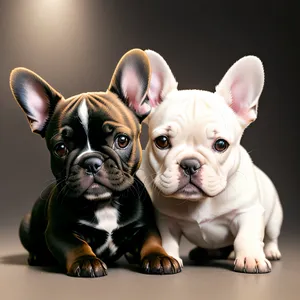 Enchanting Bulldog Puppy Captured in a Studio Portrait