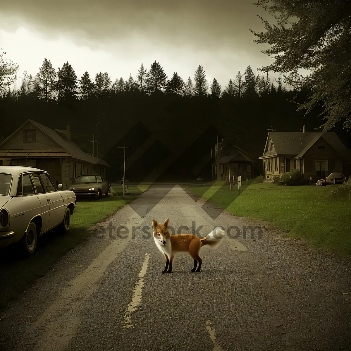 Picture of Rural Farm: Corgi on a Wheeled Handcart