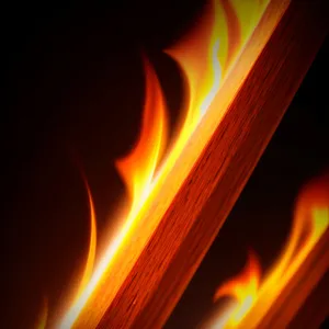 Blazing Matchstick: Fiery Fractal Art Wallpaper