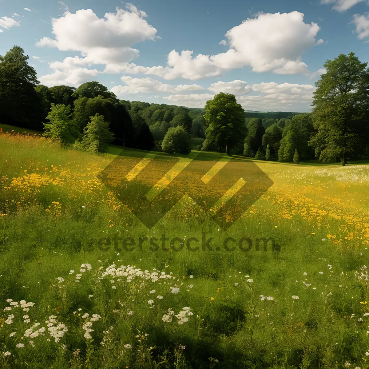 Picture of Summer Meadow Under Sunny Sky