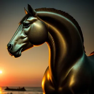 Black Stallion: Majestic Head of an Equine Beauty