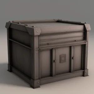 Brown Storage Crate Box: 3D Furniture File