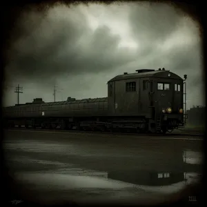 Vintage Steam Locomotive Chugging Along Railway