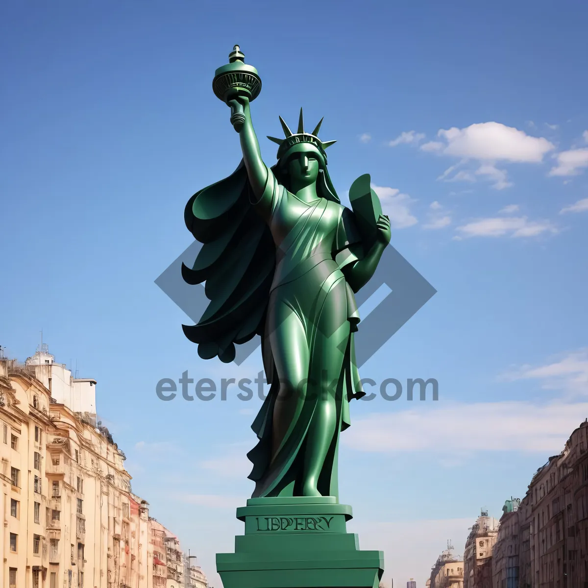 Picture of Bronze Sky Fountain in Historic City