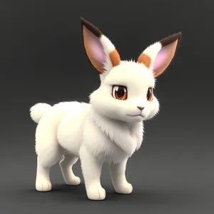 Fluffy Bunny Pet with Cute Ears