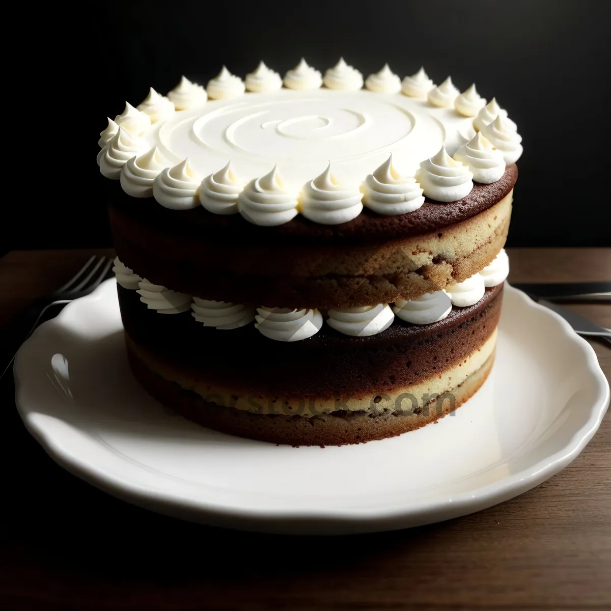 Picture of Decadent chocolate cupcake with creamy frosting for birthday celebration