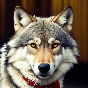 Majestic Timber Wolf: Wild Canine With Piercing Eyes