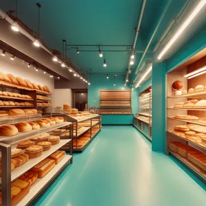 Modern Furniture Display in Cozy Supermarket Interior