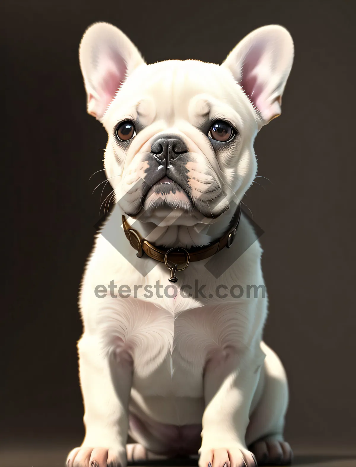 Picture of Bulldog Puppy: Adorable Wrinkled Friend in Studio
