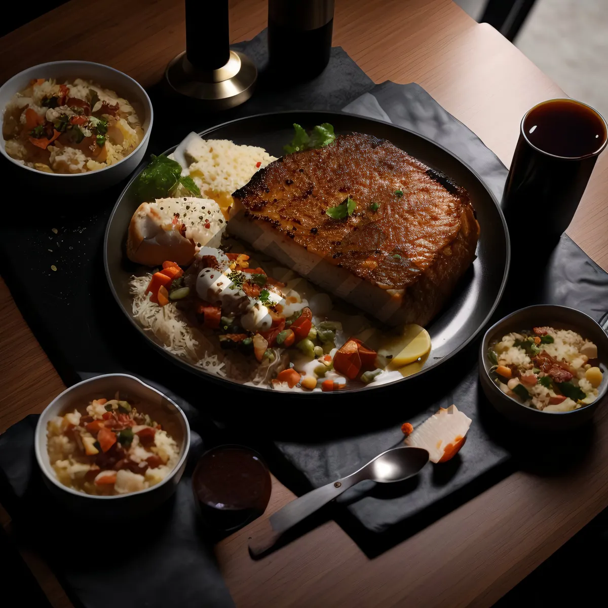 Picture of Gourmet Cheese Plate with Array of Vegetables