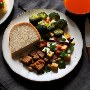 Delicious and Healthy Vegetable Salad with Grilled Beef