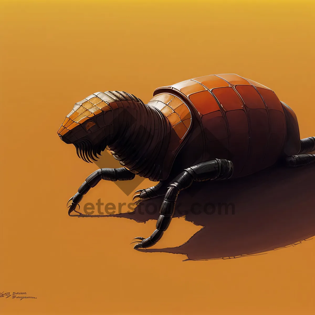 Picture of Dung Beetle Balancing on Shell with Balloon