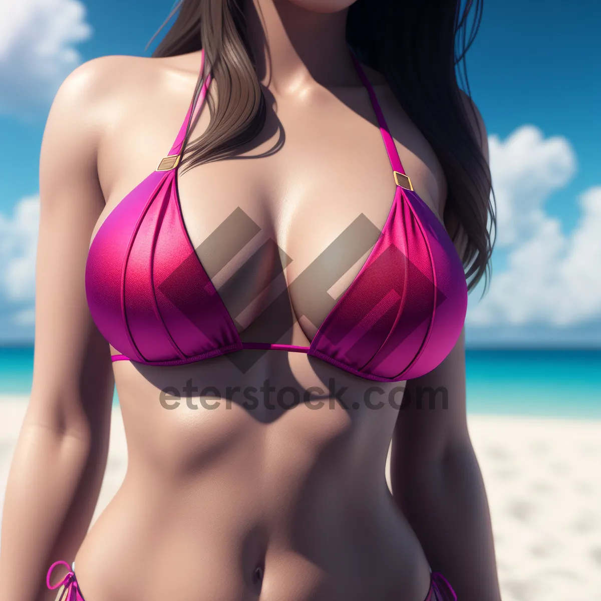 Picture of Beach Babe: Sexy Bikini Model with Attractive Body