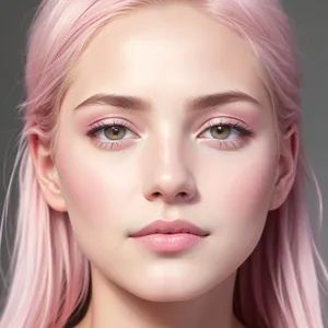 Gorgeous Blonde Fashion Model with Flawless Makeup