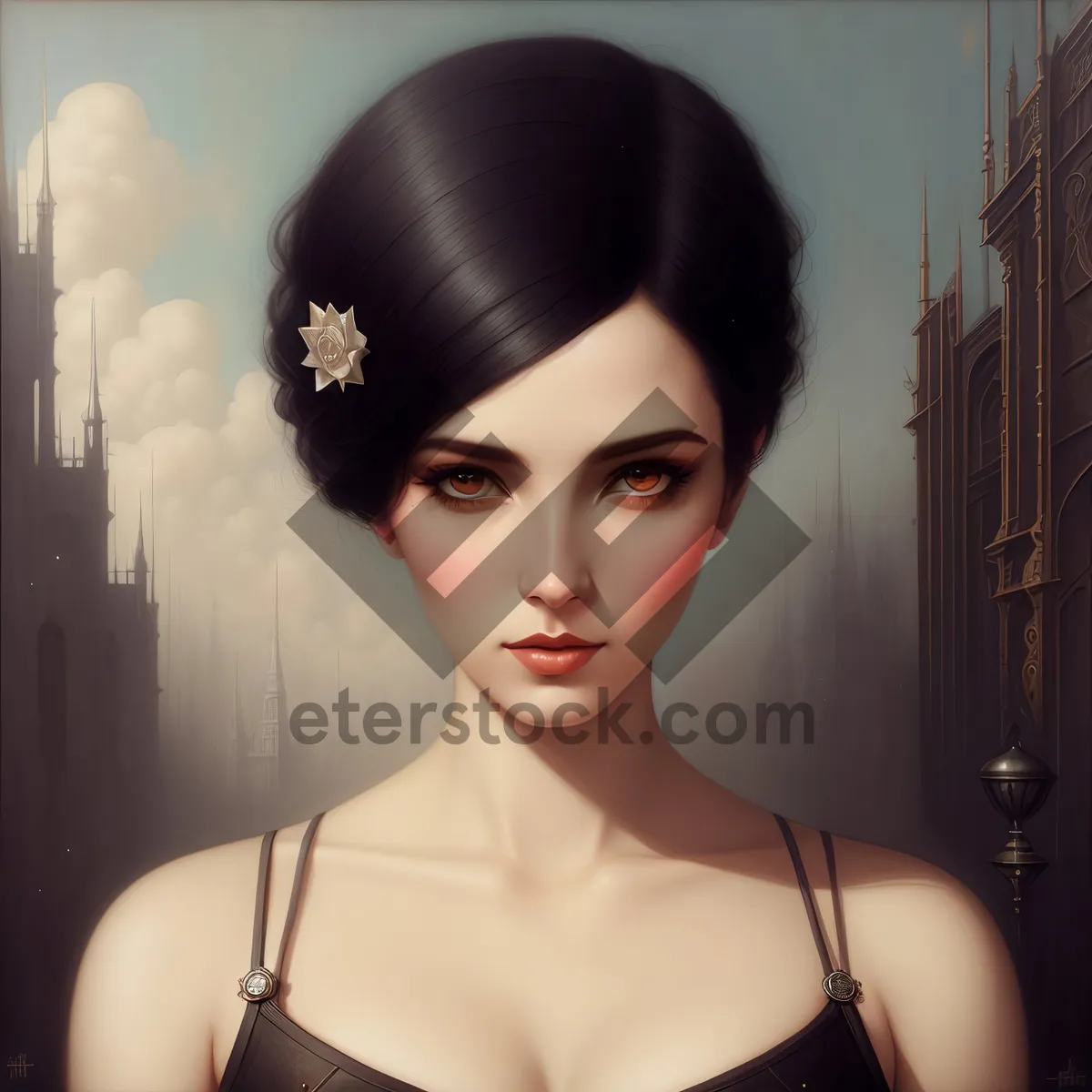 Picture of Sultry Seductress with Captivating Eyes & Elegant Style