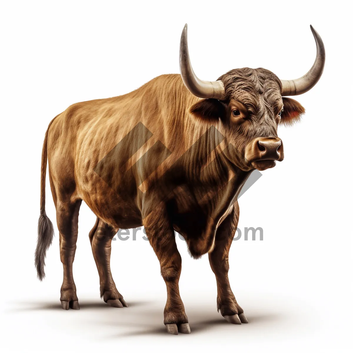 Picture of brown ranch bull beef cattle wildlife mammal horn