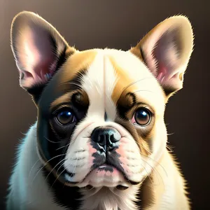 Adorable Bulldog Terrier: Wrinkle-faced, Purebred Canine
