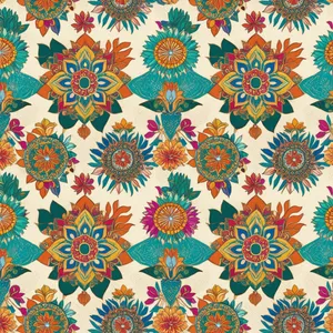 Floral Ornate Vintage Style Graphic Wallpaper