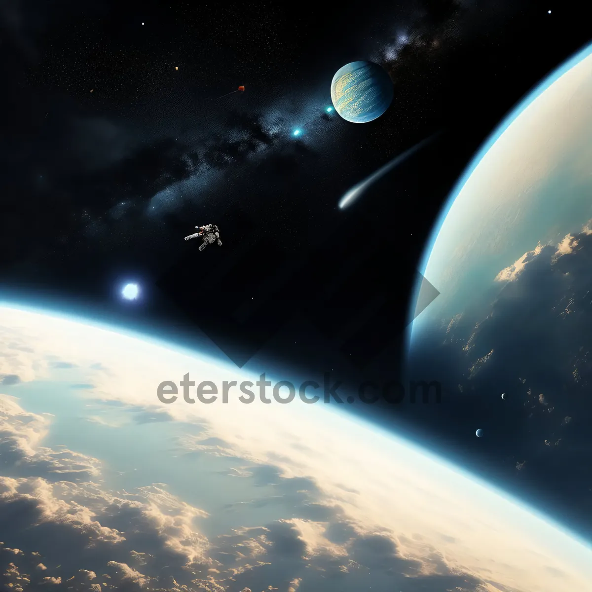 Picture of Dark Fantasy Galaxy in Outer Space Celestial Body