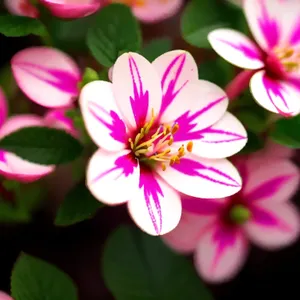 Floral Splendor: Pink Geranium Blossom in Summer Garden