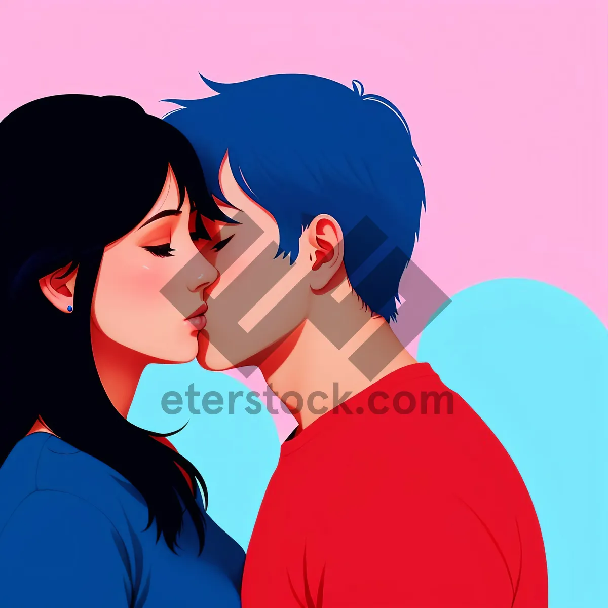 Picture of Playful Hair Fashion: Flirty and Sexy Cartoon Art