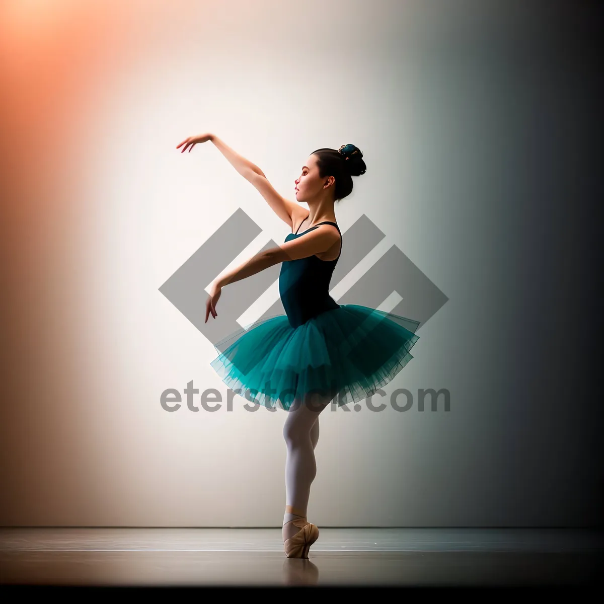 Picture of Energetic ballet dancer captures the essence of freedom and joy.