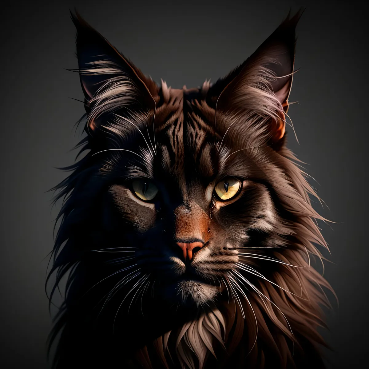 Picture of Furry, Fluffy Kitty with Adorable Whiskers