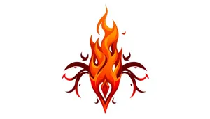 Flame Symbol Graphic Design Element