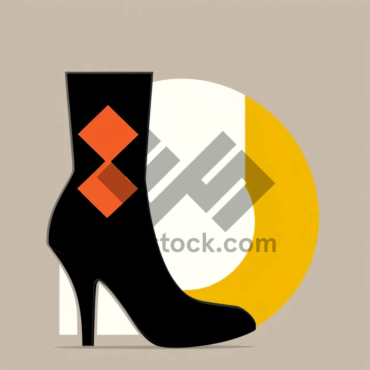 Picture of Sleek Symbolic Silhouette Art with Neck Icon