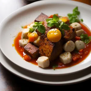 Delicious Vegetarian Bean Bowl with Fresh Vegetables