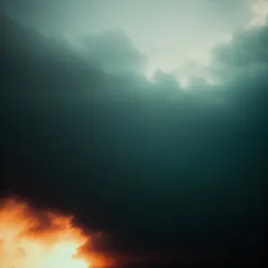 Vivid Summer Sky with Fluffy Clouds