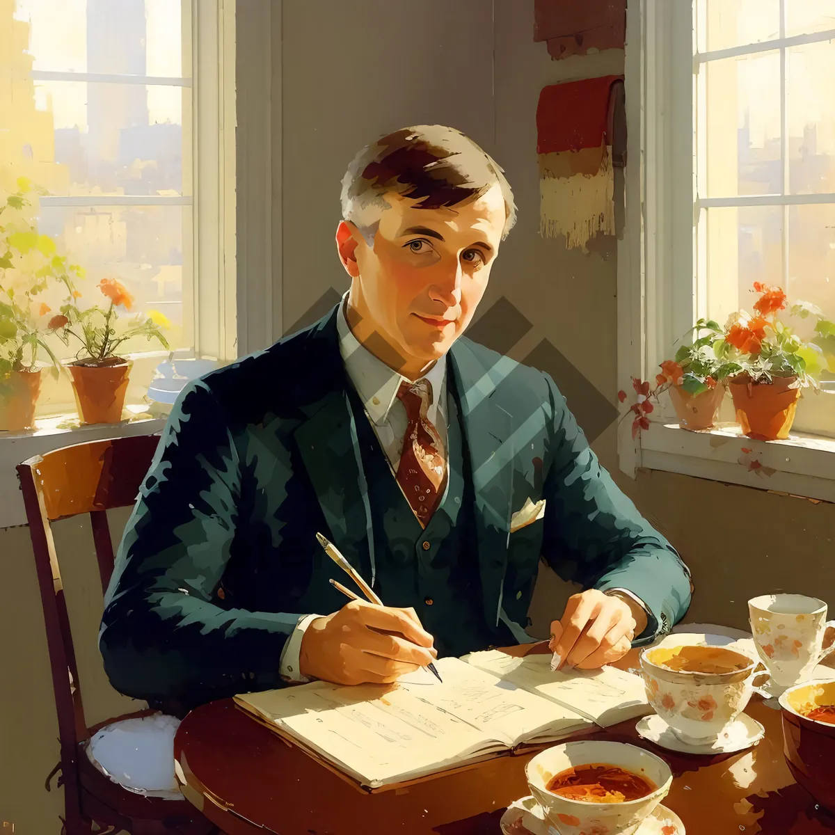 Picture of Executive team meeting in professional office