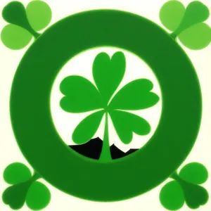 Glossy Eco Icons Set: Tree, Leaf, Recycle, Clover