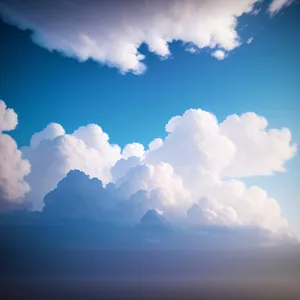 Fluffy Cumulus Dance Across Azure Skies