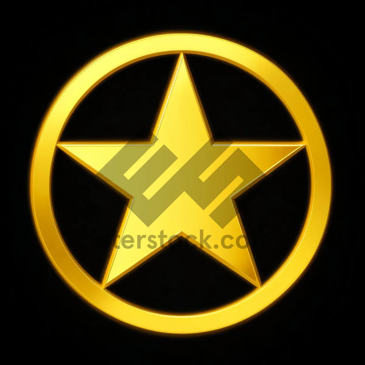 Picture of Shiny Hazard Symbol Button in Yellow and Black