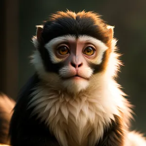 Adorable Baby Monkey Portrait with Expressive Eyes