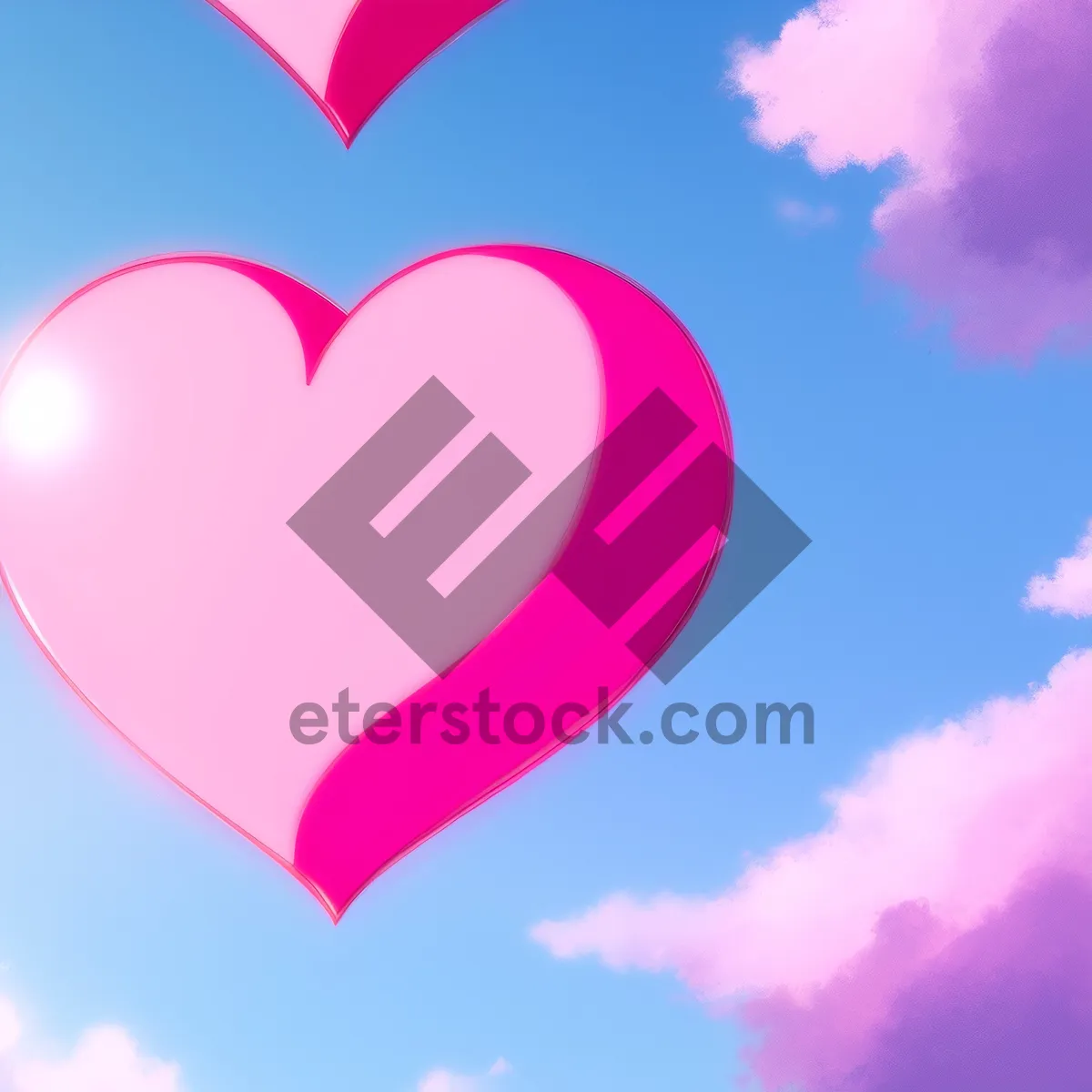 Picture of Shiny Heart Symbol - Iconic Valentine Graphic