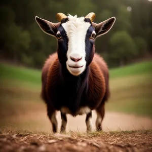 Grass-Fed Calf on Rural Farm