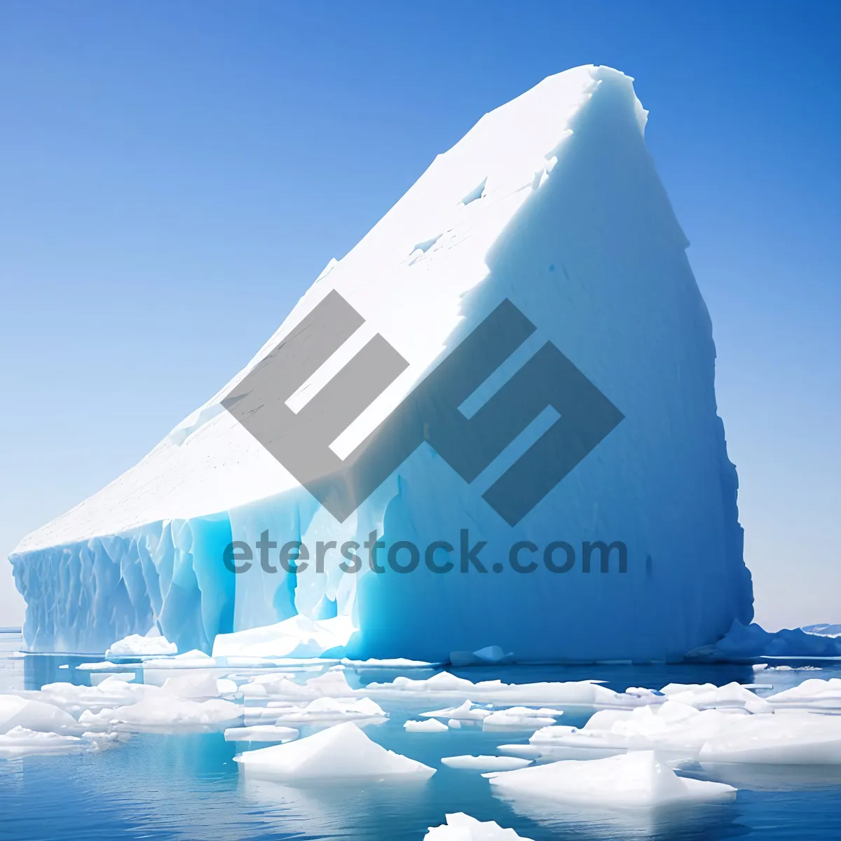 Picture of Awe-inspiring Arctic landscape with glacial iceberg.