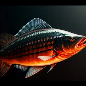 Vibrant Tropical Fish Swimming in Aquarium Tank