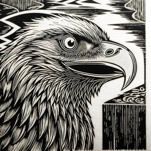 Bald Eagle in Close-up Portrait with Intense Gaze
